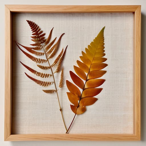 Handmade Botanical Pressed Art with wildflowers.