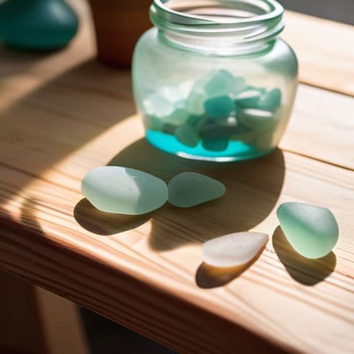 Rustic Sea Glass Display Frames.