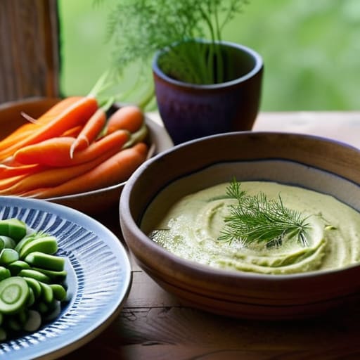 Garden-Fresh Veggies and Earth-Friendly Dips.