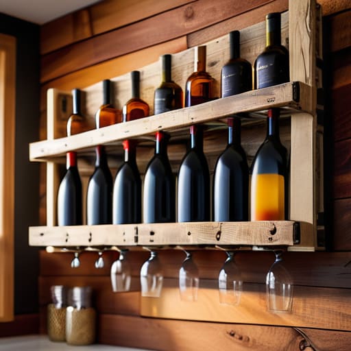 The Ultimate Rustic Wine Rack pallet display.