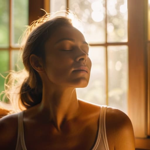 Calming breathing exercises for stress relief.
