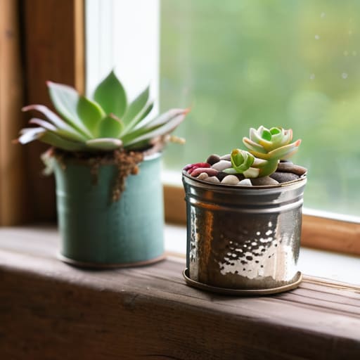 Creative diy planters from recycled materials.